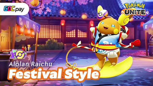 Holowear "Festival Style" Alolan Raichu Siap Merekah di Arena Pokémon UNITE Jumat Ini