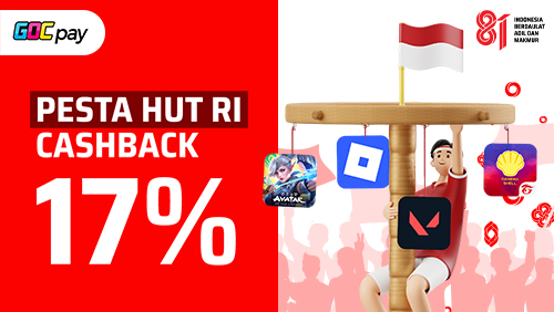 Bakar Semangat Merdeka, Nikmati Cashback 17% untuk Game Favoritmu!