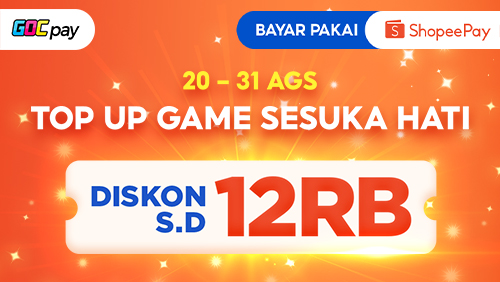 Promo Diskon Top Up Game dan Voucher Pakai ShopeePay Bikin Khilaf Habis Gajian