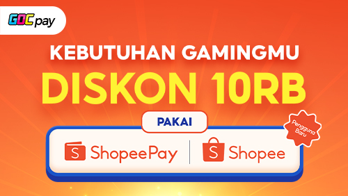 Semua Kebutuhan Gaming di Awal Bulan Diskon 10RB Pakai Aplikasi Shopee dan ShopeePay
