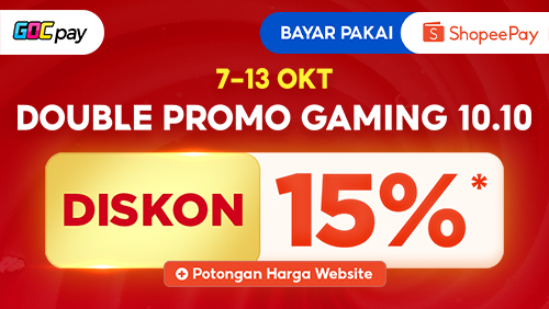 Diskon 15% Untuk Semua Game di GOCpay Selama Periode 10.10